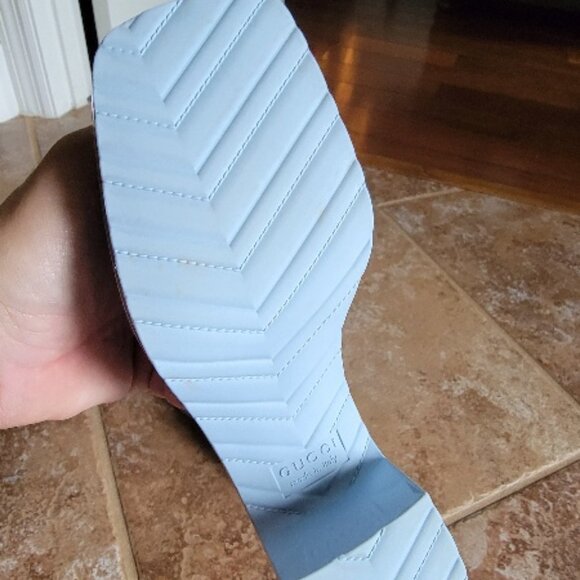 Gucci Jelly Sky-blue Sandal Sz. 36 - Picture 4 of 12